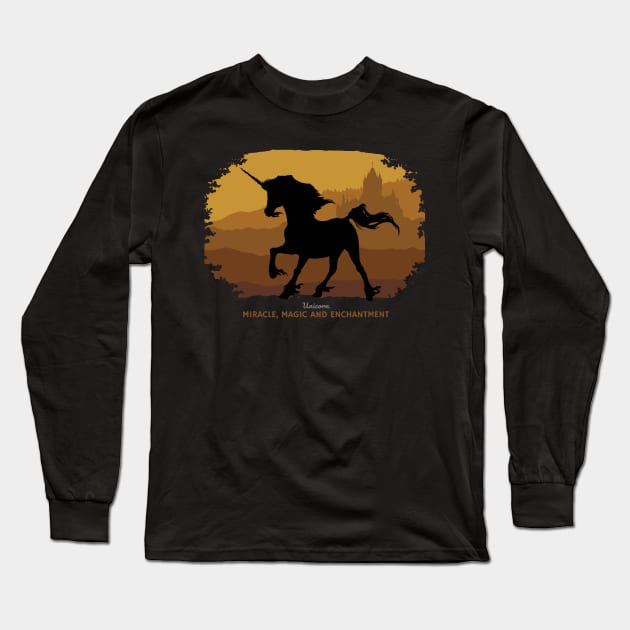 Unicorn Miracle Magic and Enchantment Long Sleeve T-Shirt by KewaleeTee